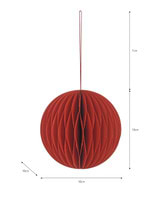 Maddox Bauble - Large - Brick Red