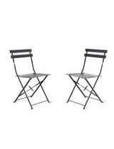 Pair of Bistro Chairs - Carbon