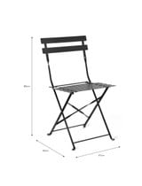 Pair of Bistro Chairs - Carbon