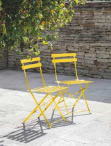 Pair of Bistro Chairs - Lemon