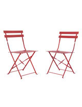 Pair of Bistro Chairs - Pomegranate