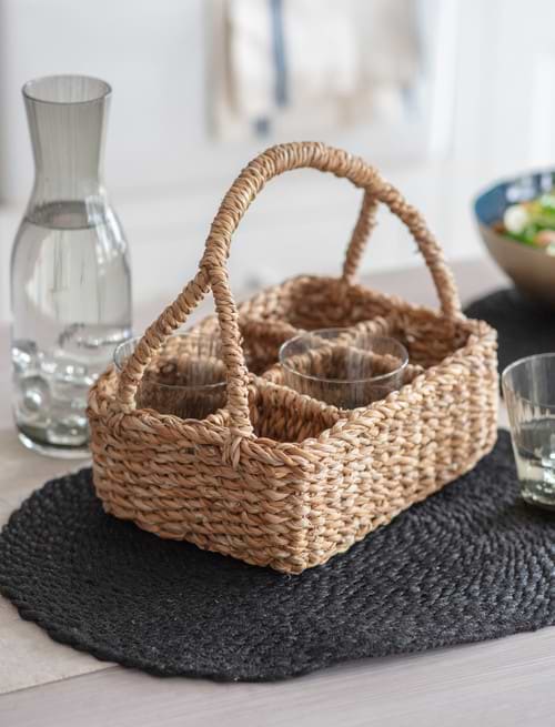 Brading Glass Carrier - Natural - Seagrass