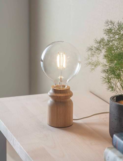 Bloomsbury Bulb Holder Table Lamp - Ash