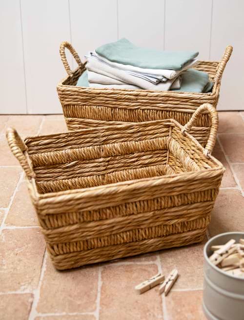 Bilberry Woven Basket Rectangle Set of 2