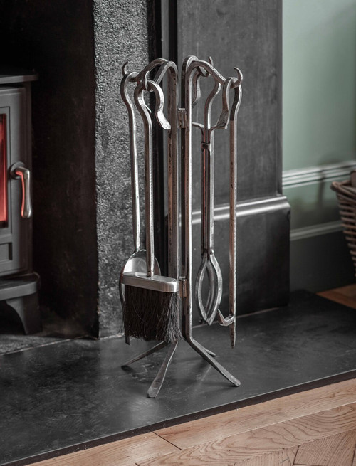 Batsford Fireside Tool Set | Antique Pewter