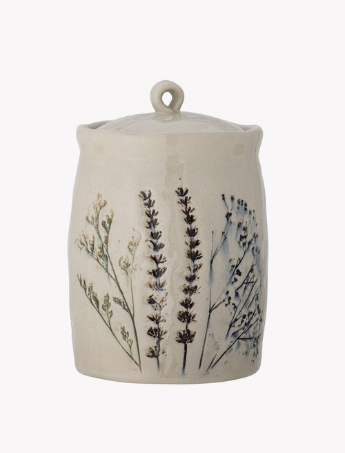 Bea Jar w/Lid | Stoneware | Natural 