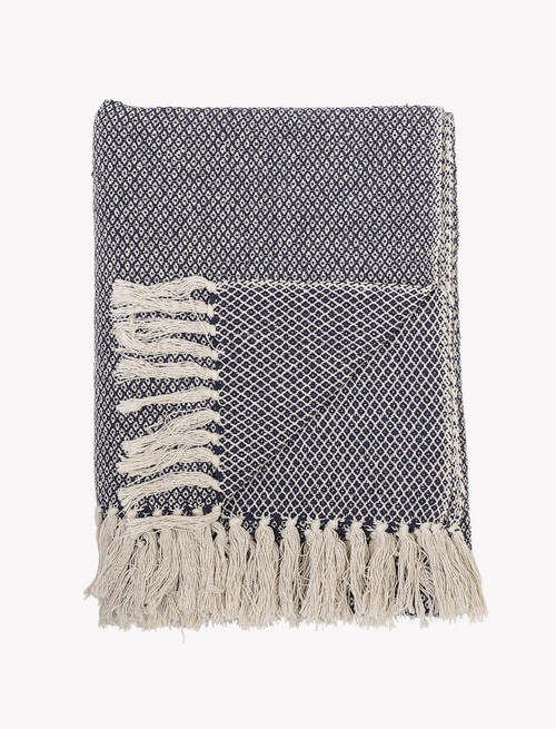 Barry Throw | 130x160cm | Recycled Cotton | Blue