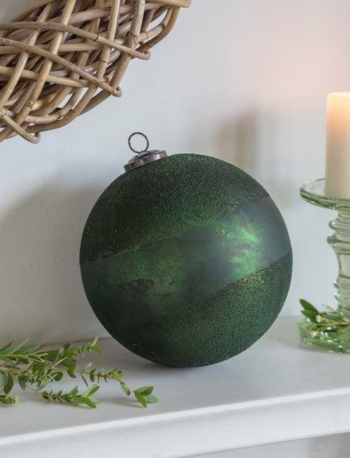 Bladon Large Bauble in Green - Recycled Glass