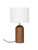 Kingsbury Walnut Table Lamp - White