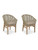 Set of 2 Lynton Dining Chairs with Arms - Grey