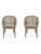 Lynton Dining Chairs with Arms Set of 2 Grey