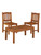 Bibury Teak Coffee Table with 2 Malvern Side Chairs 100cm x 50cm
