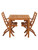 Marbrook Teak Table with 2 Wenlock Carver Chairs 80cm x 80cm