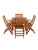 Marbrook Teak Table with 4 Wenlock Carver Chairs 80cm x 80cm