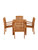 Marbrook Teak Table with 4 Henley Stacking Chairs 80cm x 80cm