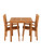 Marbrook Teak Table with 2 Henley Stacking Chairs 80cm x 80cm