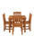 Marbrook Teak Table with 4 Grisdale Side Chairs 90cm x 90cm