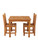 Marbrook Teak Table with 2 Malvern Side Chairs 90cm x 90cm