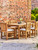 Marbrook Teak Table with 4 Grisdale Side & 2 Carver Chairs 150cm x 90cm