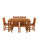 Marbrook Teak Table with 6 Grisdale Side Chairs 150cm x 90cm