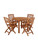 Churn Teak Round Table with 4 Wenlock Carver Chairs 100cm