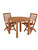 Churn Teak Round Table with 2 Wenlock Carver Chairs 100cm