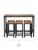 Camley Teak and Steel Bar Table Set set against a white background