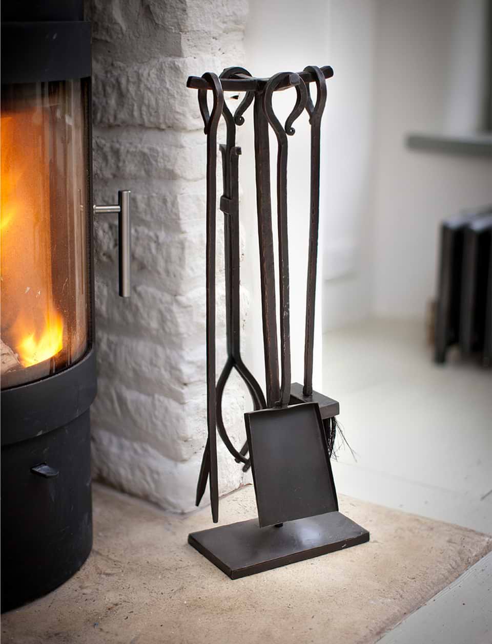 Classic Fireside Tools Set of 4  Antique Bronze