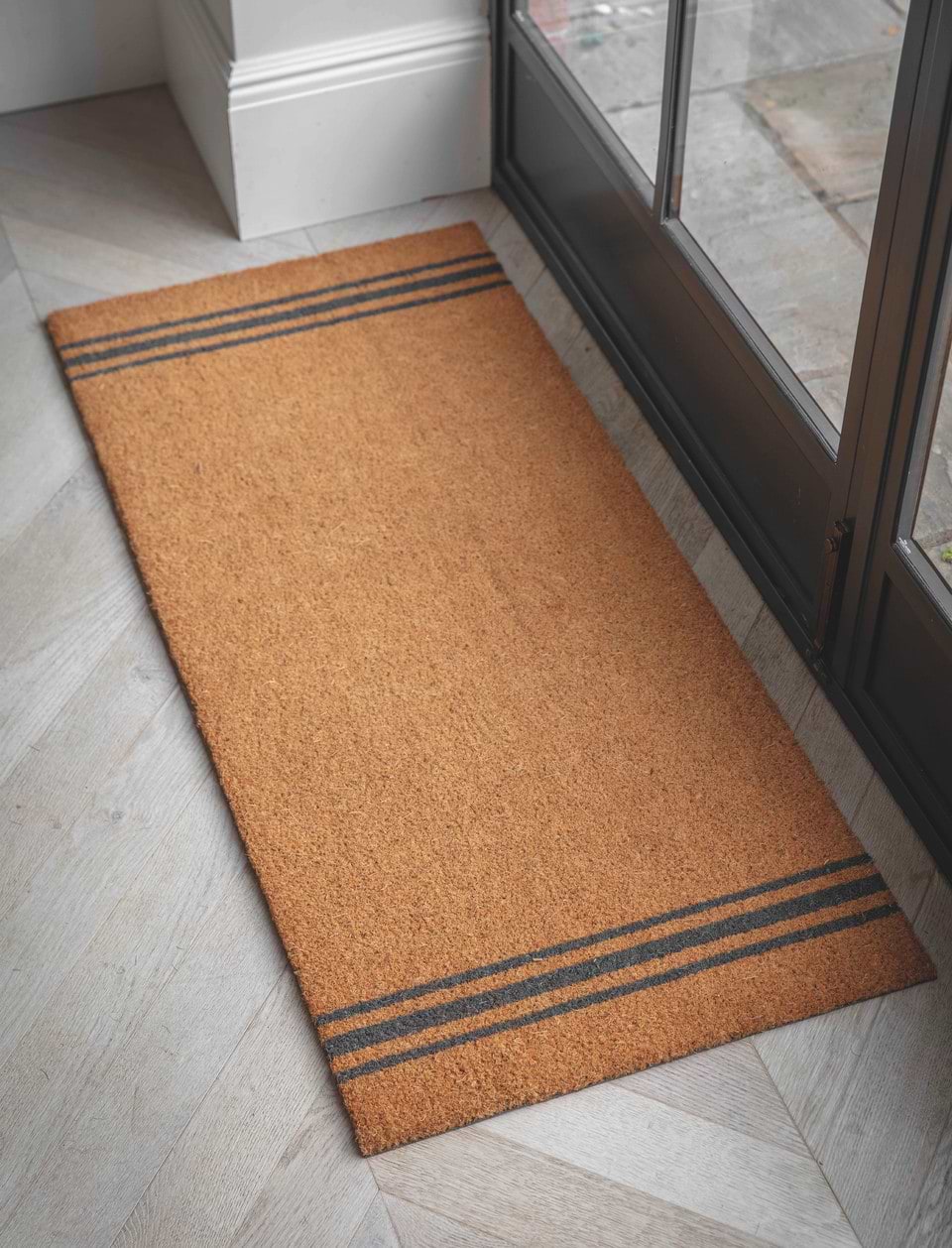 Triple Stripe Double Doormat - Natural