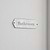 Enamel Bathroom Sign White