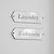 Enamel Bathroom Sign White
