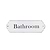 Enamel Bathroom Sign White