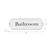 Enamel Bathroom Sign White