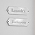 Enamel Laundry Sign White
