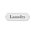 Enamel Laundry Sign White