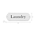 Enamel Laundry Sign White