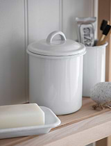 Enamel Storage Jar 1000ml White