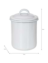 Enamel Storage Jar 1000ml White