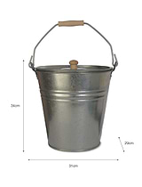 Jutland Fireside Bucket with Lid Steel