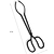 Classic Coal Tongs Black