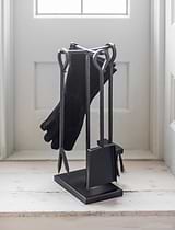Wood Burner Set with Black Gloves