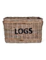 Bembridge Log Basket with Rope Rectangular Natural