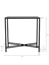 Oxford Console Table - Black Marble