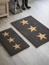 3 Stars Doormat Large Charcoal
