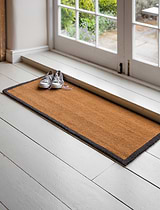 Charcoal Border Doormat Double Natural