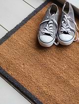 Charcoal Border Doormat Double Natural