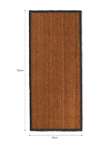 Charcoal Border Doormat Double Natural