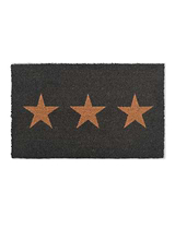 3 Stars Doormat Small Charcoal