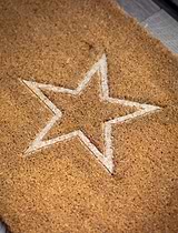 Embossed Star Doormat Small Natural