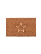 Embossed Star Doormat Small Natural